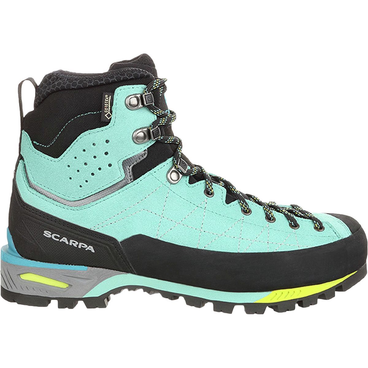 Scarpa Women's Zodiac Tech GTX Mountaineering Boot in Green Blue - Size: 37