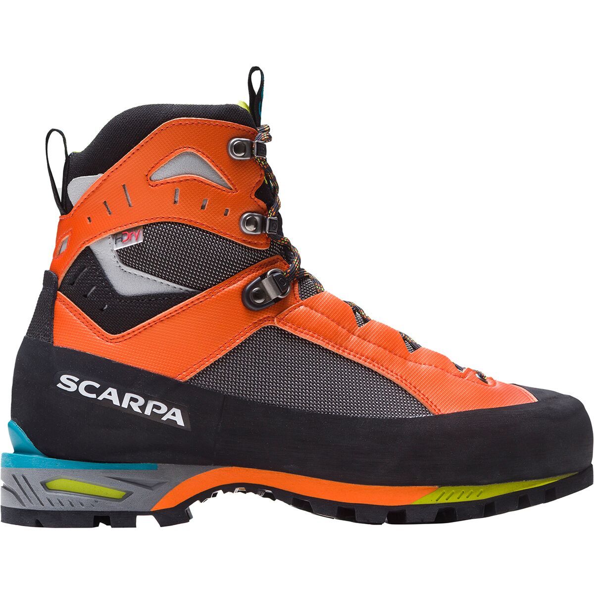 Scarpa Men's Charmoz Mountaineering Boot in Shark / Orange - Size: 41
