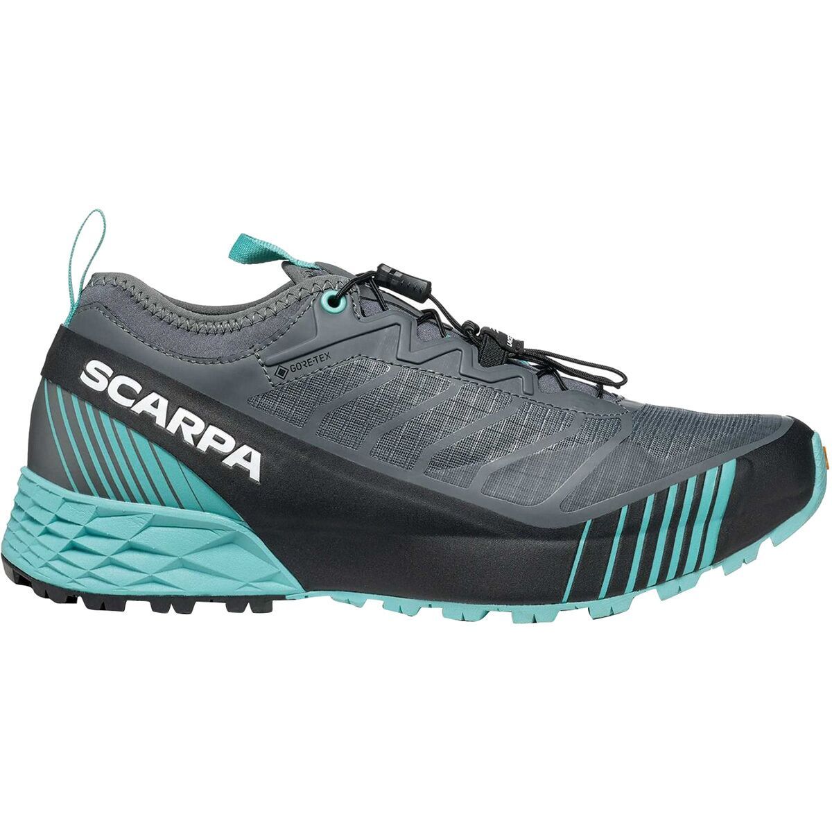 Scarpa Women's Ribelle Run GTX Trail Running Shoe in Anthracite / Turquoise - Size: