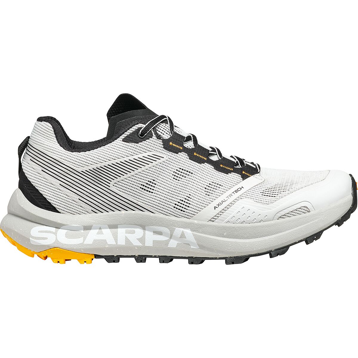 Scarpa Women's Spin Planet Trail Running Shoe in White / Saffron - Size: