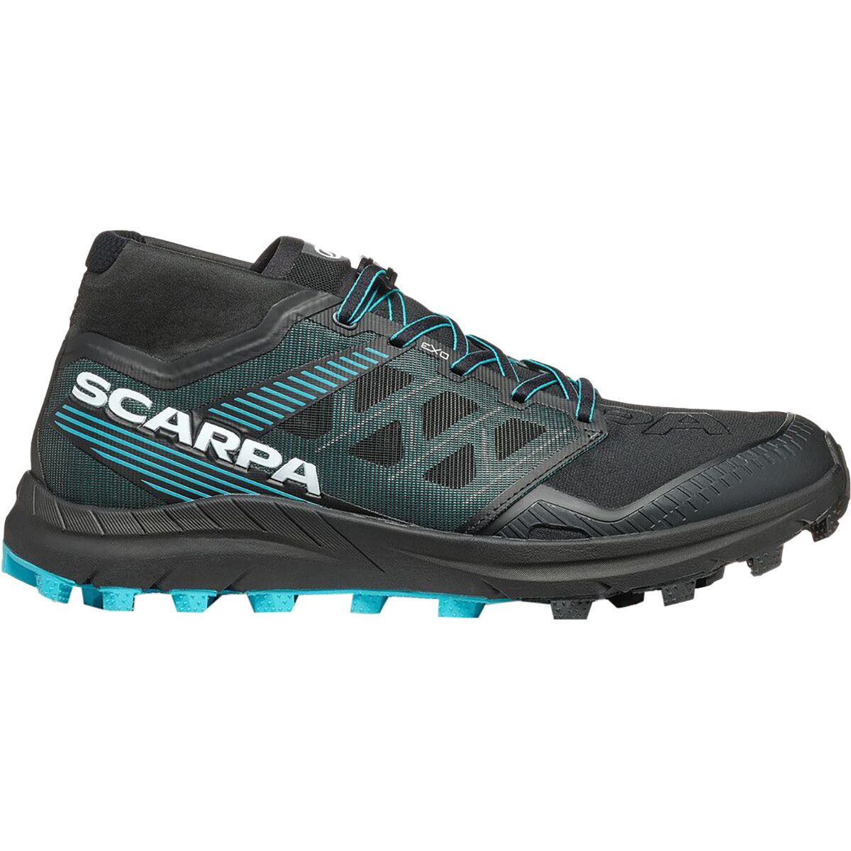 Scarpa Men's Spin ST Trail Running Shoe in Black / Azure - Size: