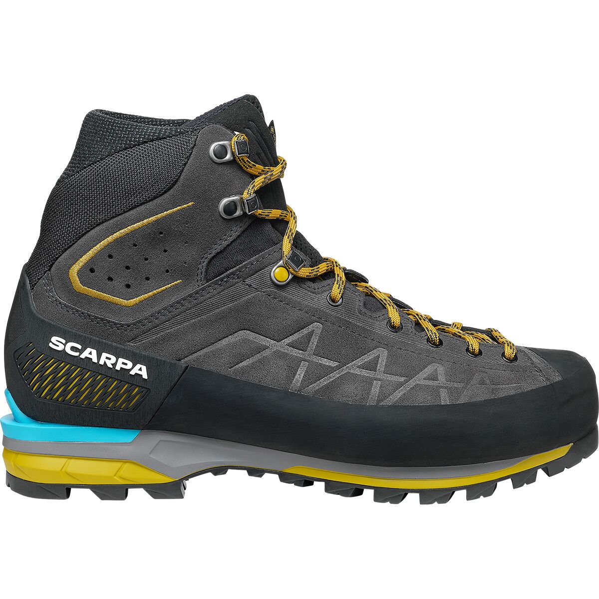 Scarpa Men's Zodiac Tech GTX Mountaineering Boot in Anthracite / Sulphur - Size: 40.5