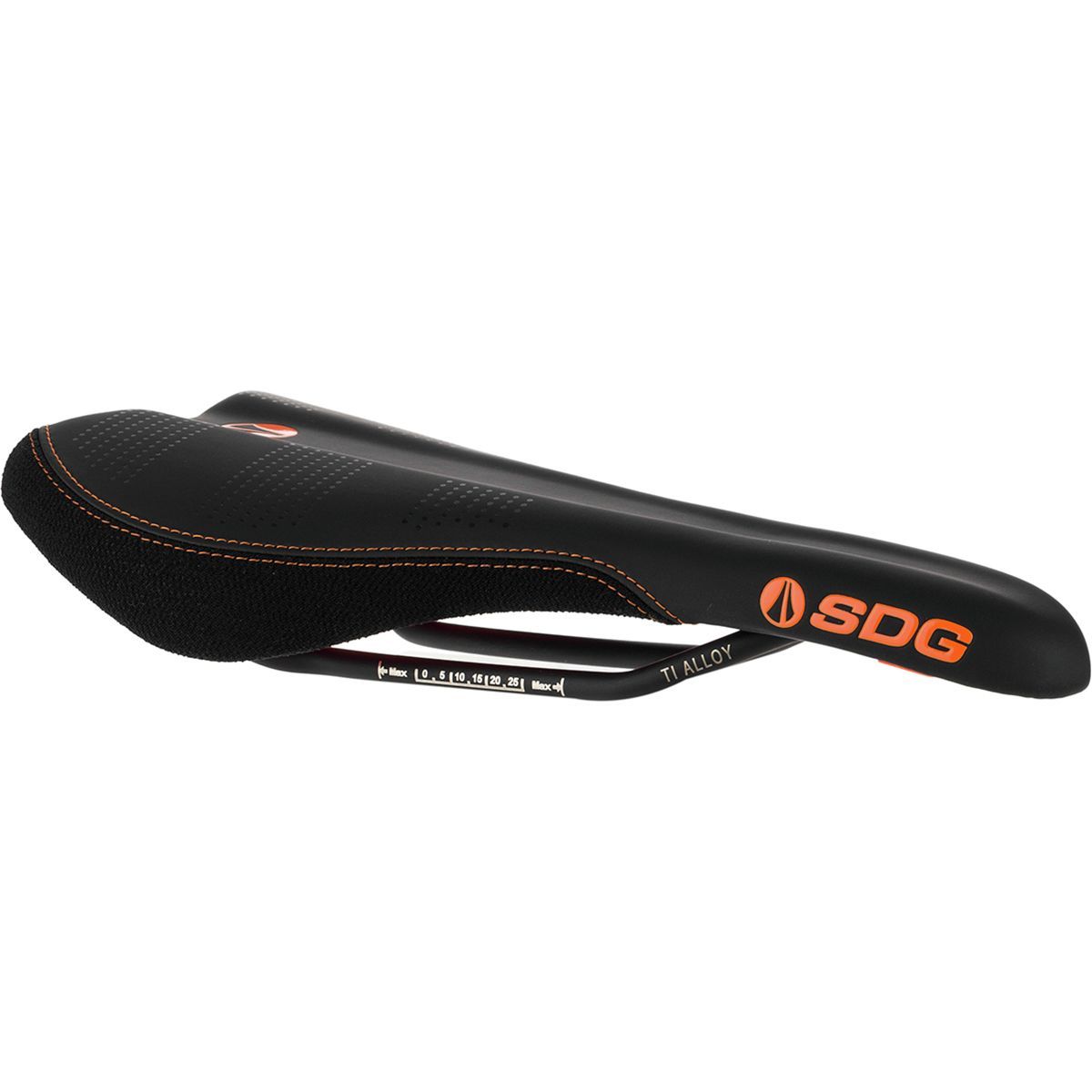 SDG Components Radar MTN Ti-Alloy Saddle in Black / Olive Green - Size: 137mm