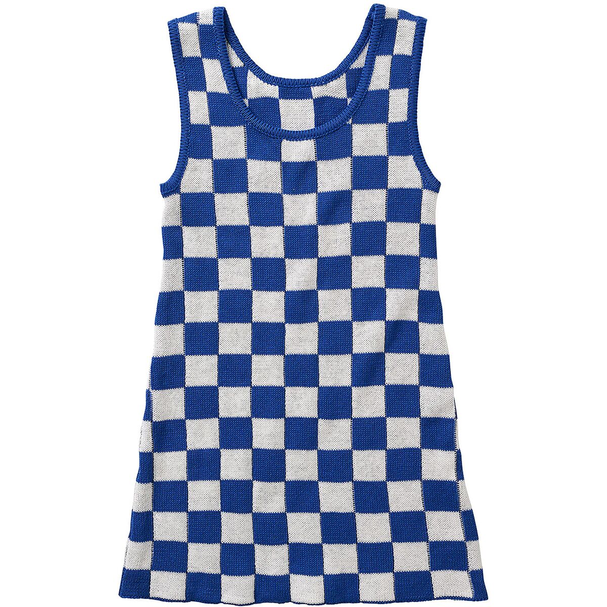 Seaesta Surf Girl's Knit Checker Dress in Navy - Size: 6/7