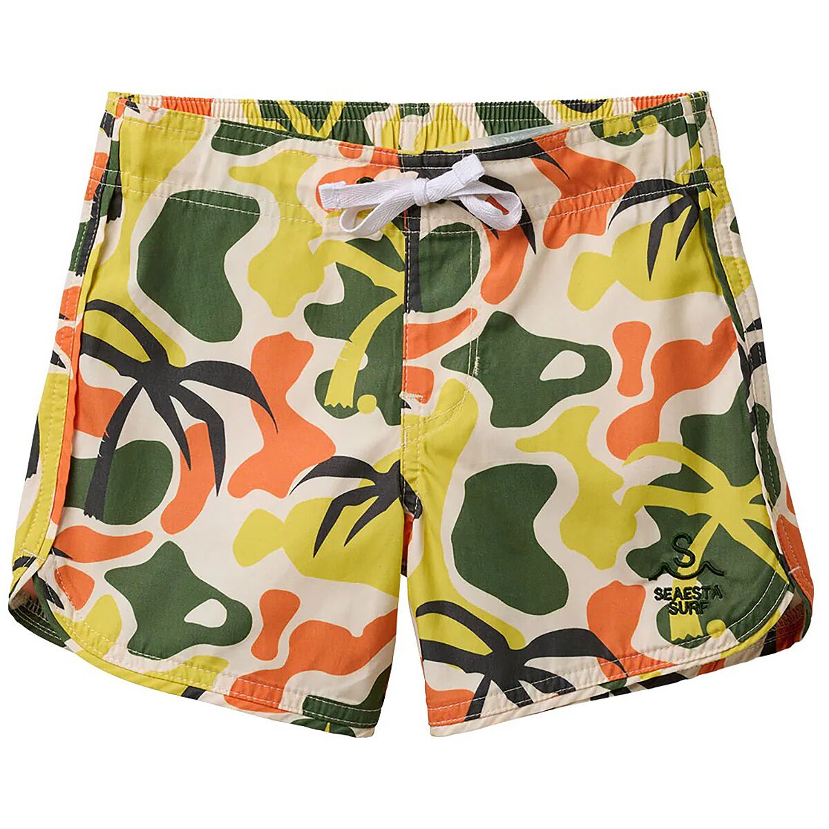 Seaesta Surf Boy's Palm Tree Camo Boardshort in Orange - Size: 8