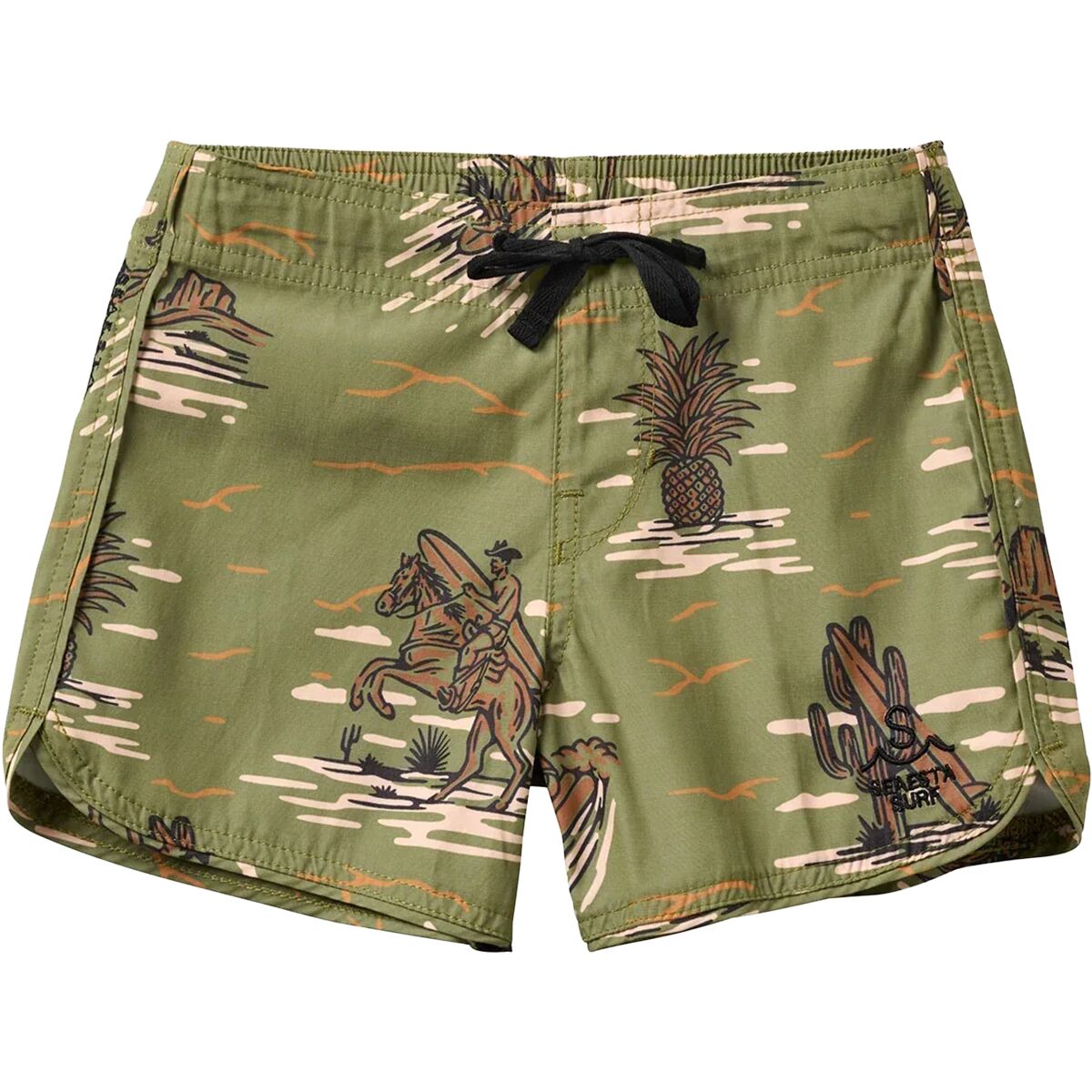 Seaesta Surf Seaesta Surf Boy's Surfing Cowboy Boardshort in Cactus - Size: 6 - $32.14 at SteepandCheap.com