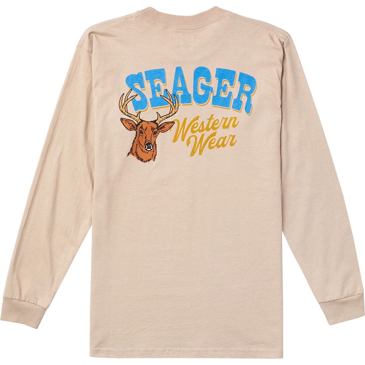 Seager Co. Men's Point Long-Sleeve T-Shirt in Sand - Size: Small