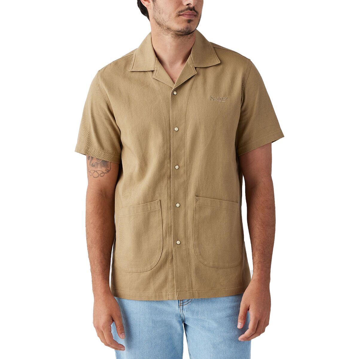 Seager Co. Men's Southpaw Whippersnapper Shirt in Washed Khaki - Size: XL