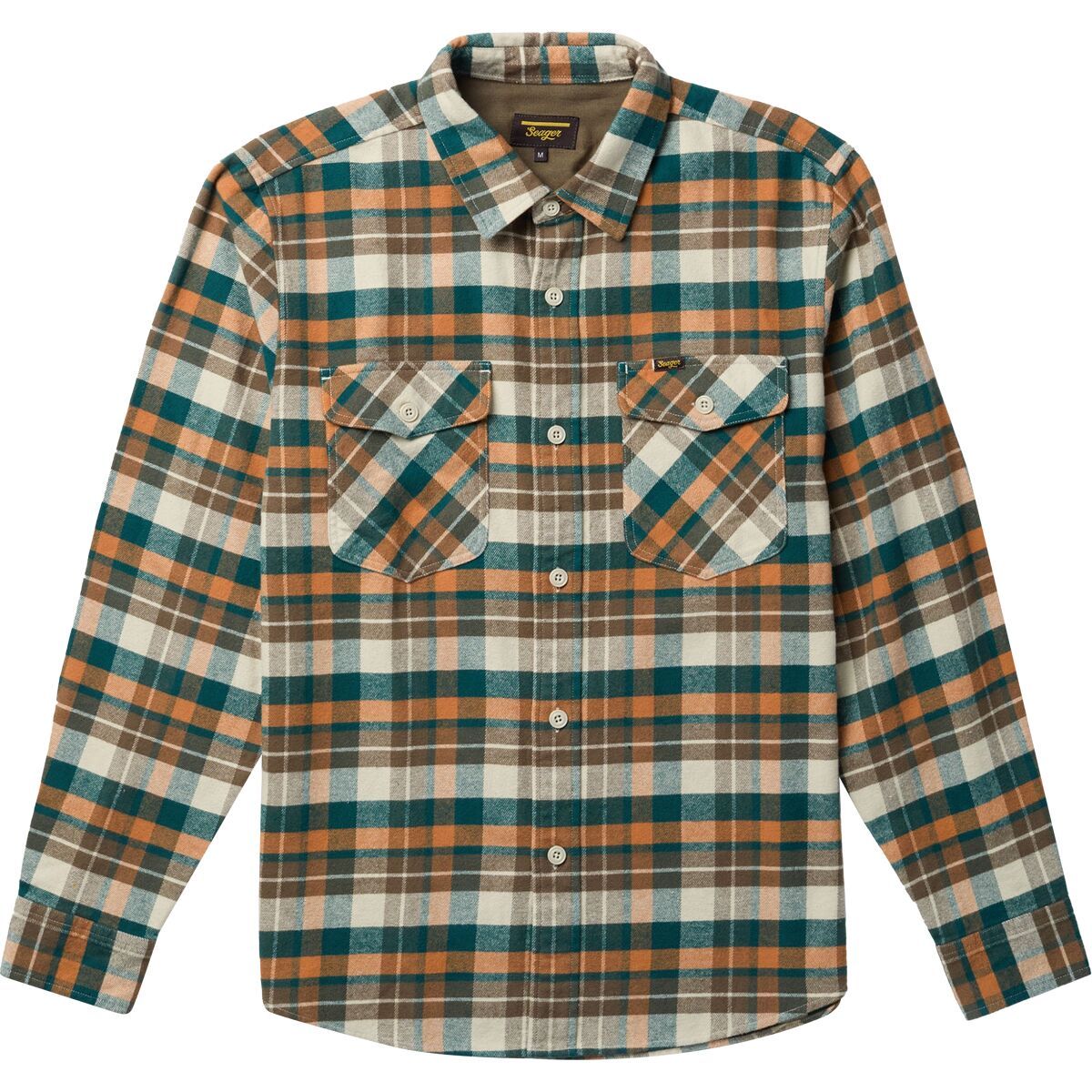 Seager Co. Men's Calico Flannel in Olive Harvest - Size: Large