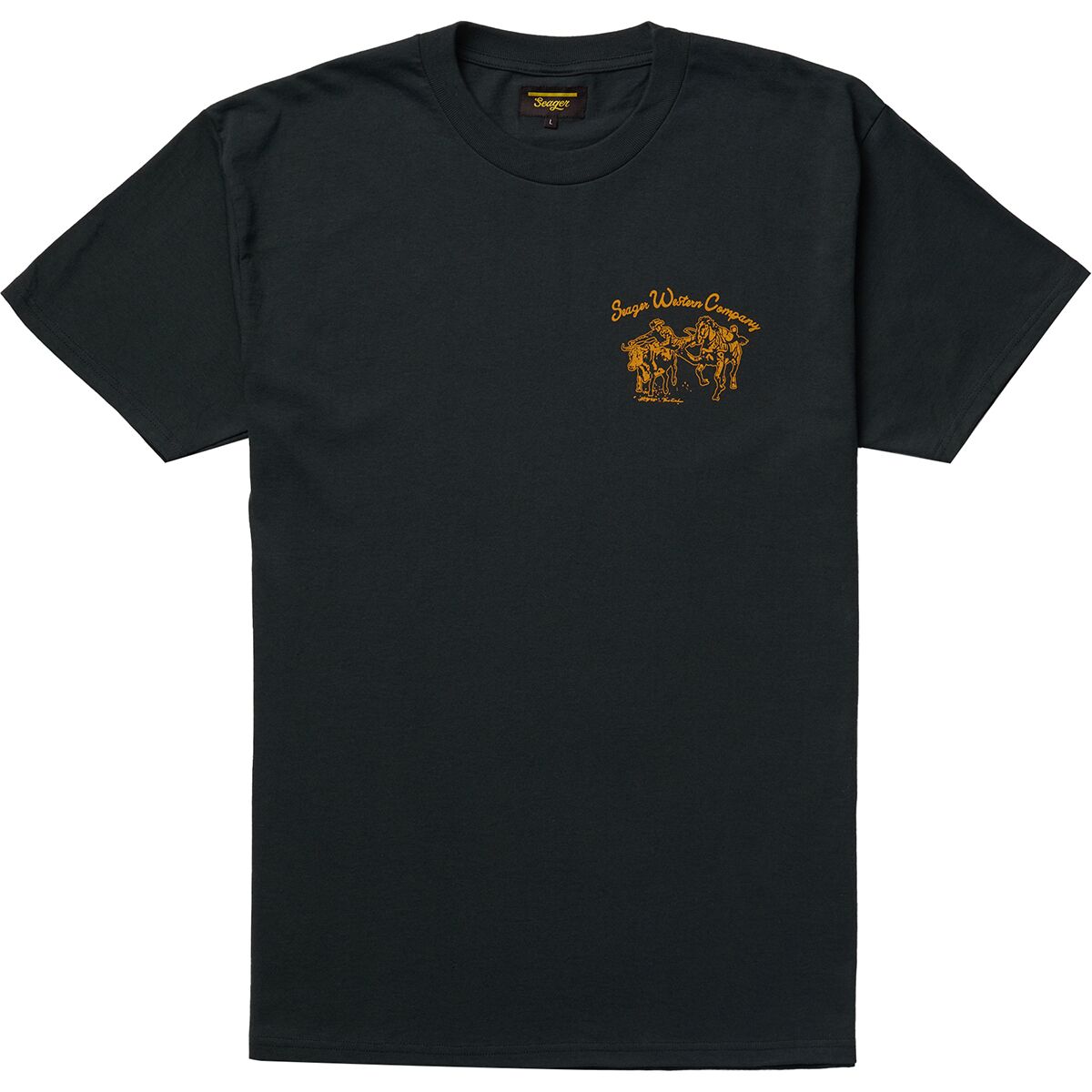 Seager Co. Men's Los Rios T-Shirt in Vintage Black - Size: Large