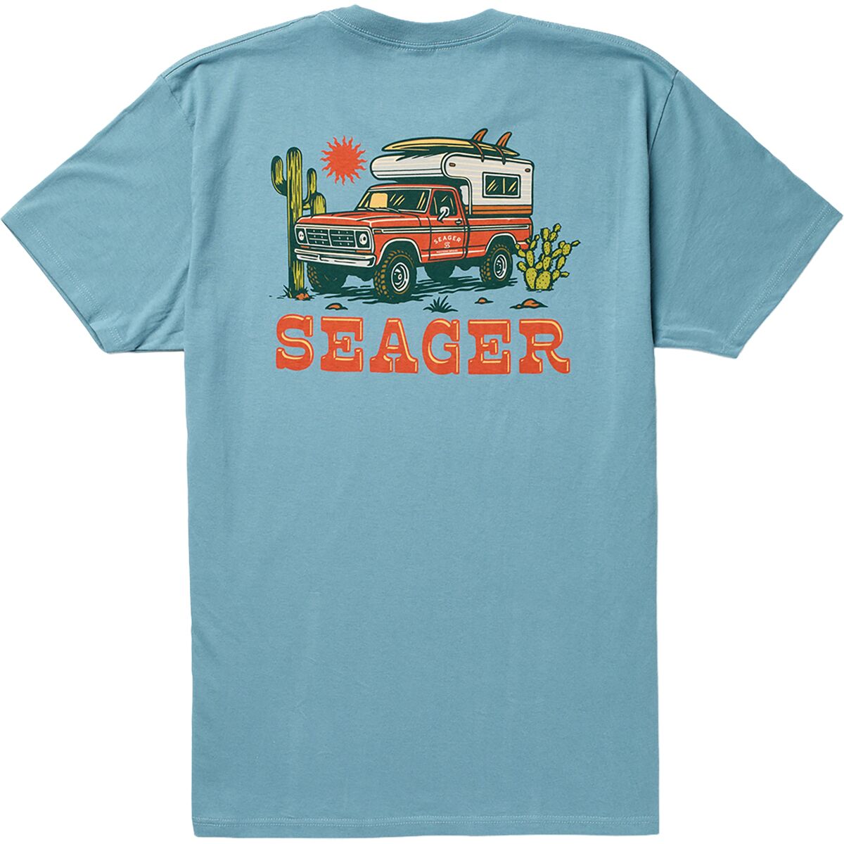 Seager Co. Men's Baja T-Shirt in Ocean Breeze - Size: Small