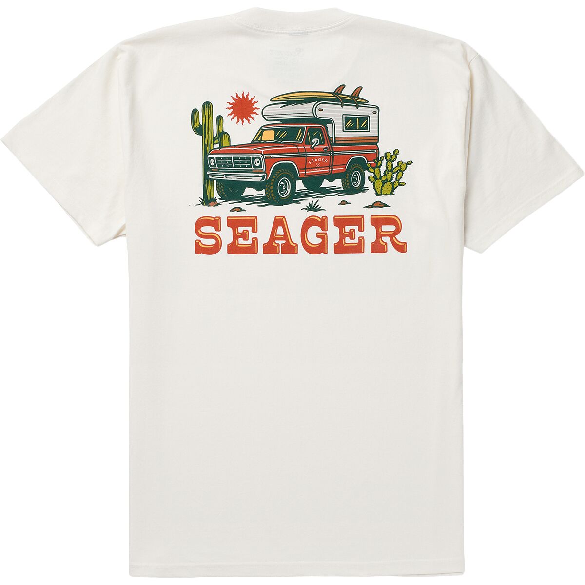 Seager Co. Men's Baja T-Shirt in Vintage White - Size: XXL