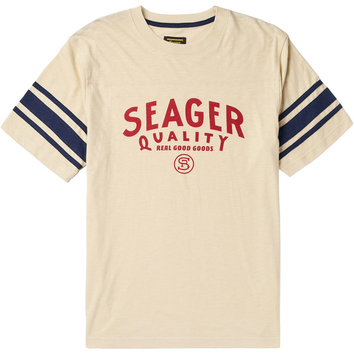 Seager Co. Men's Riggins Crew in Cream - Size: XL