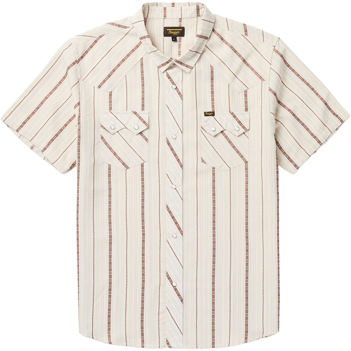 Seager Co. Men's Sawtoof Short-Sleeve Shirt in Azteca Tile - Size: Large