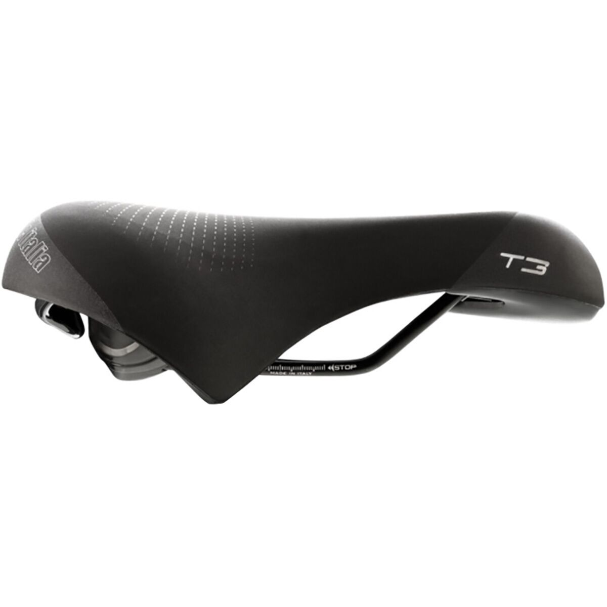 Selle Italia T3 Flow Saddle in Black, FeC Alloy - Size: W210xL267mm