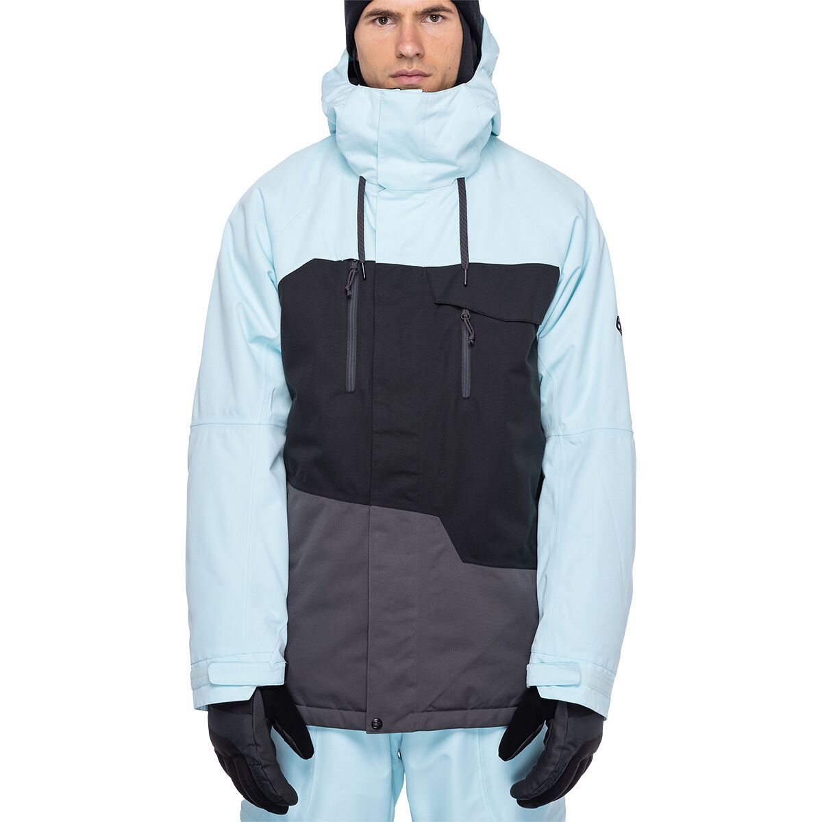 686 Men's Geo Insulated Jacket in Birch Wash Colorblock - Size: XXL