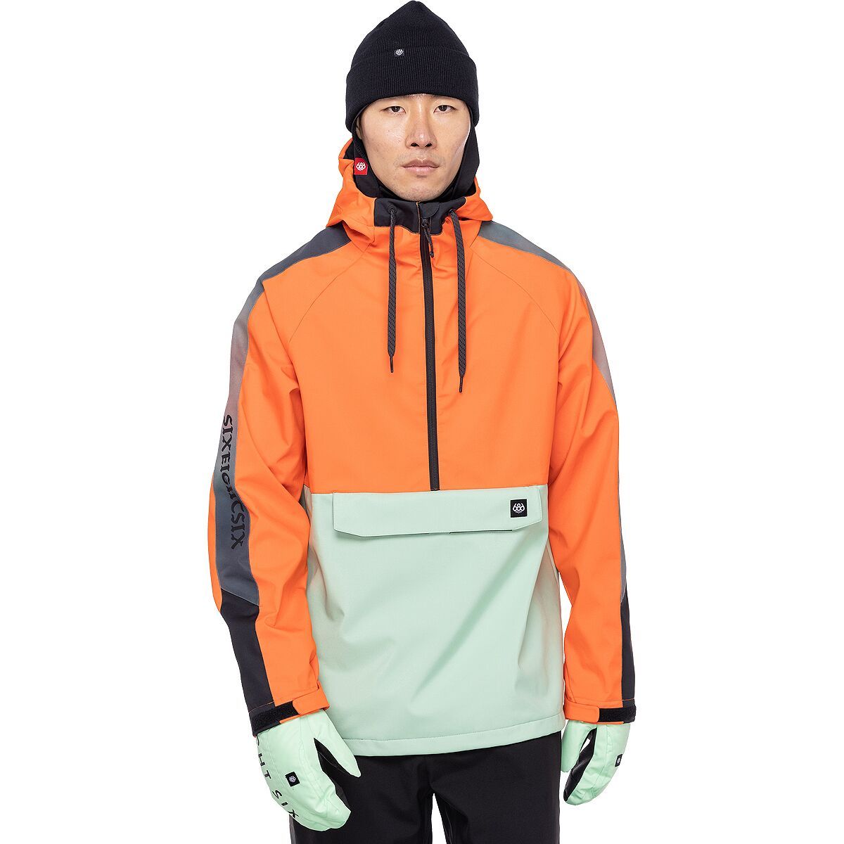 686 Men's Waterproof Anorak in Antler Colorblock - Size: Small