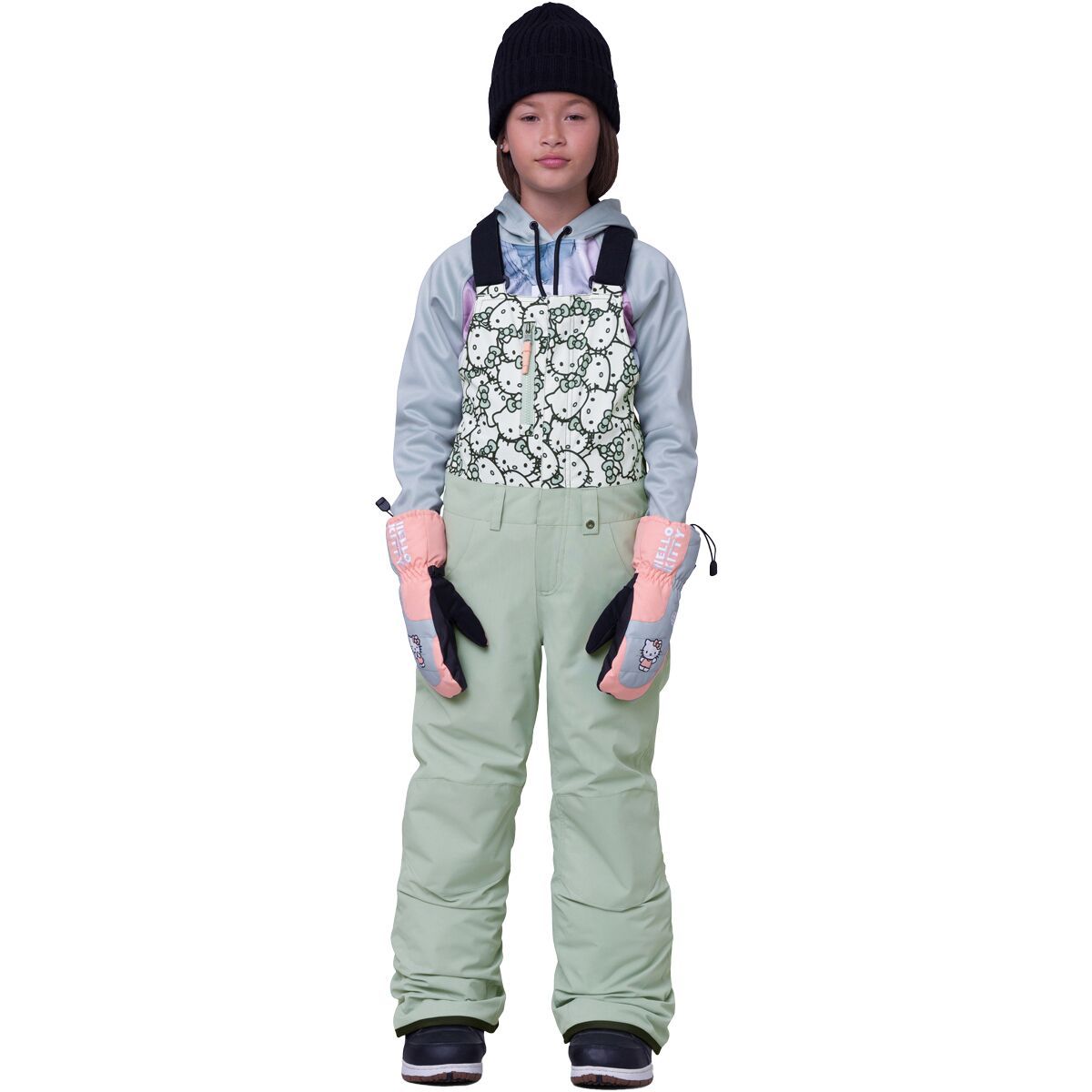 686 Girl's Sierra Insulated Bib in Purple Impression - Size: Large