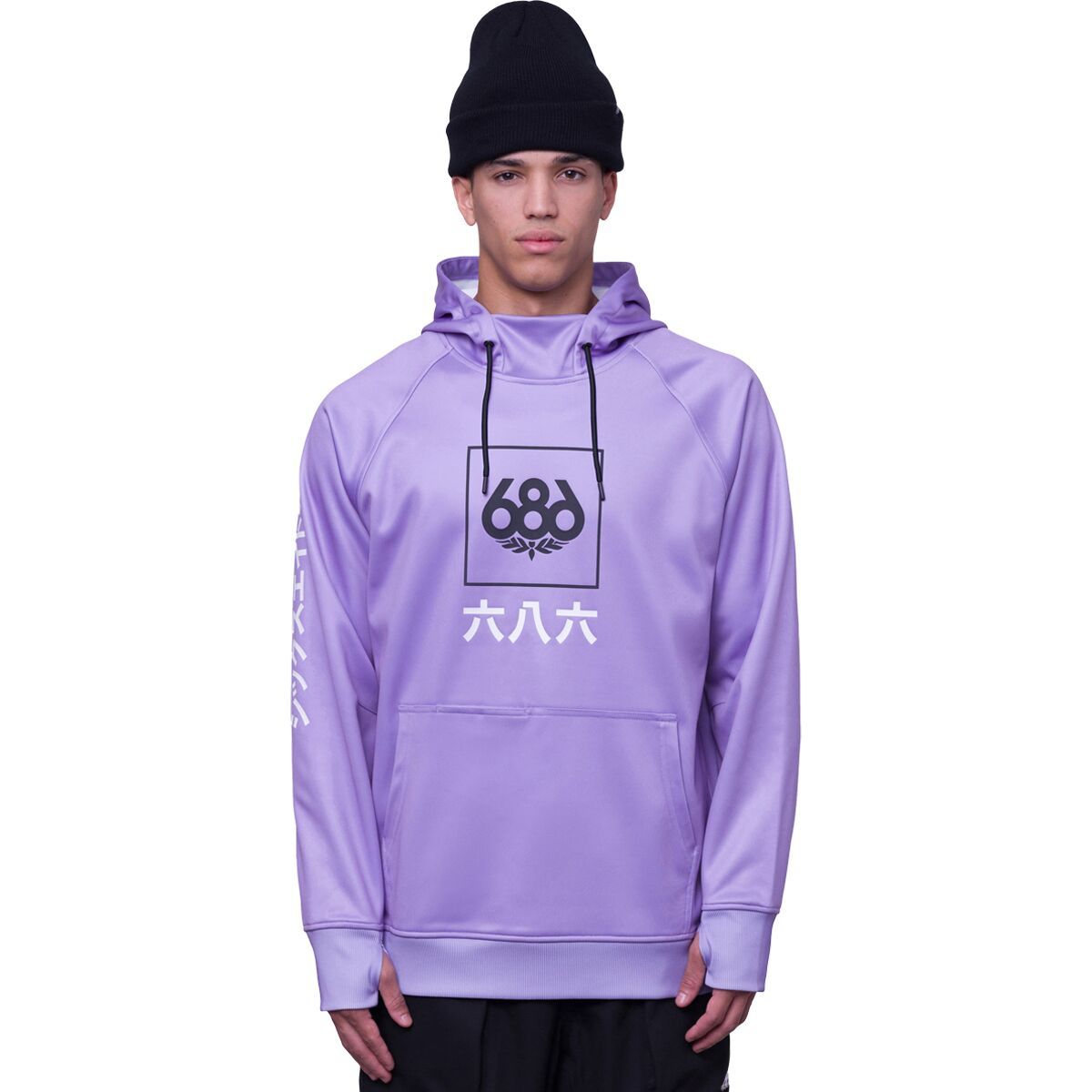 686 Men's Bonded Fleece Pullover Hoodie in Nasa Black - Size: XL