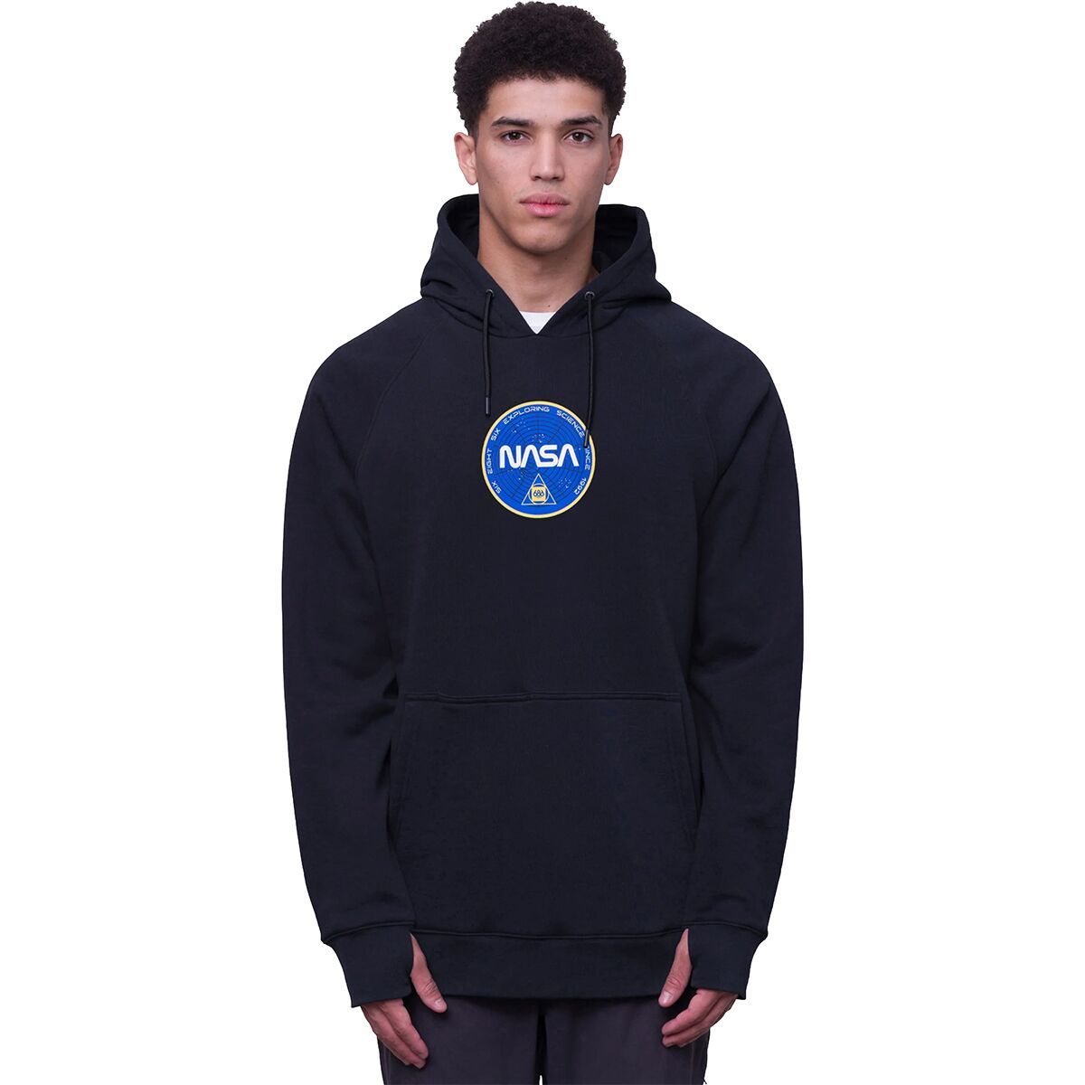 686 Men's Nasa Pullover Hoodie in Nasa Black - Size: Medium