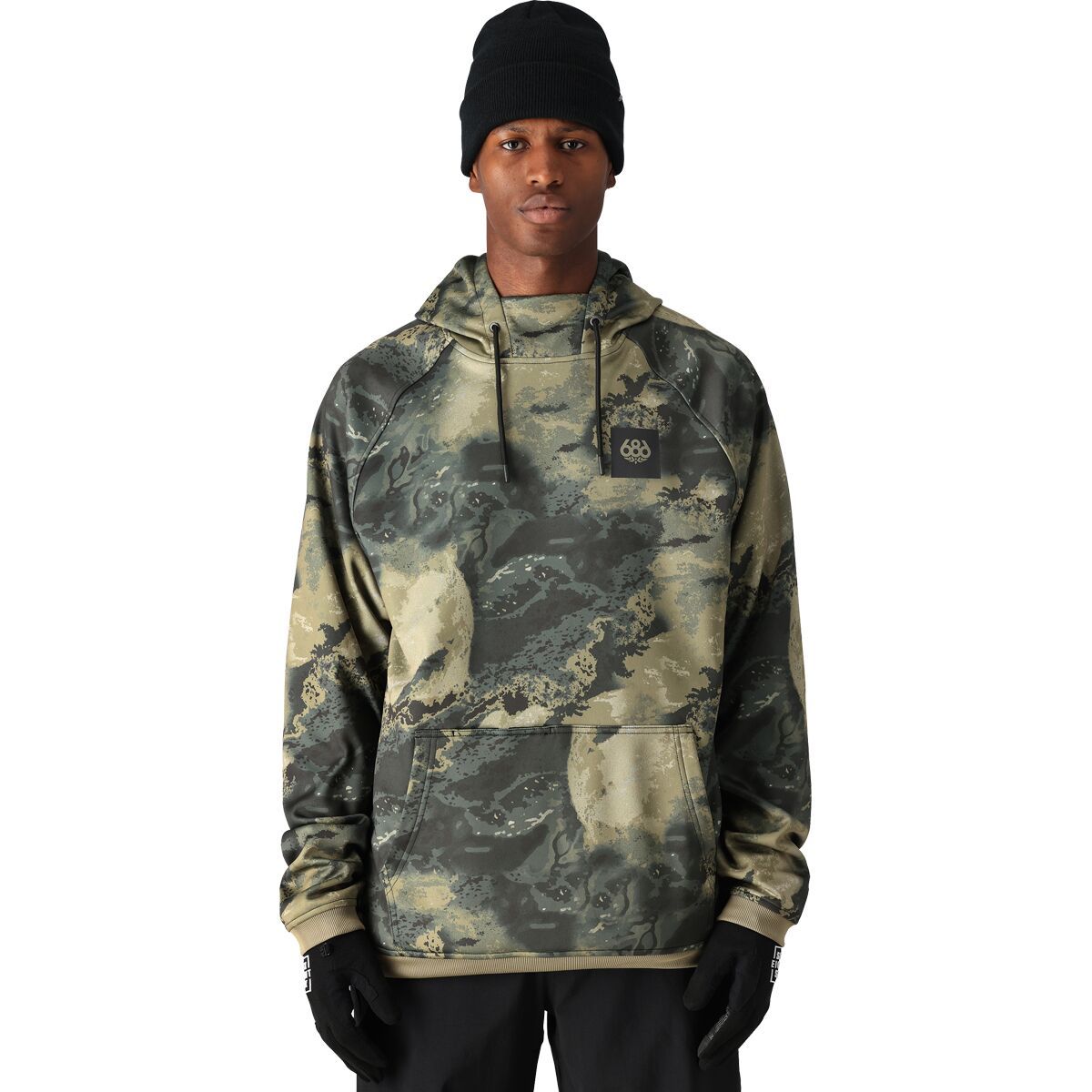 686 Men's Bonded Fleece Hoodie in Black Ripstop - Size: XL