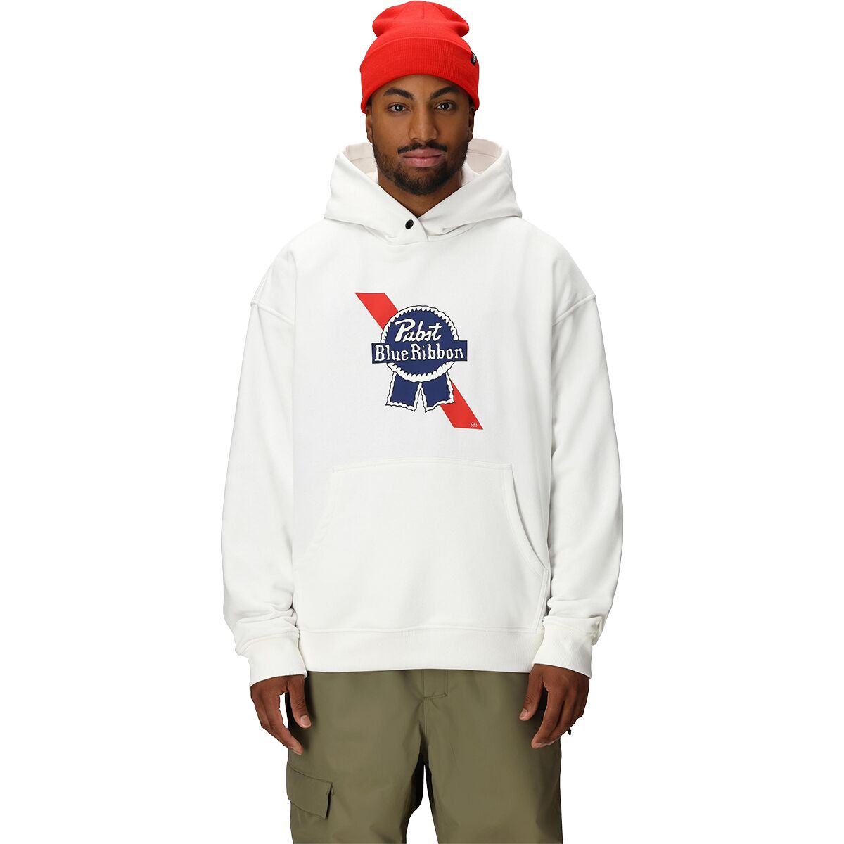 686 686 Men's PBR Premium Heavyweight Pullover Hoodie in PBR White - Size: Small - $59.97 at Steep and Cheap