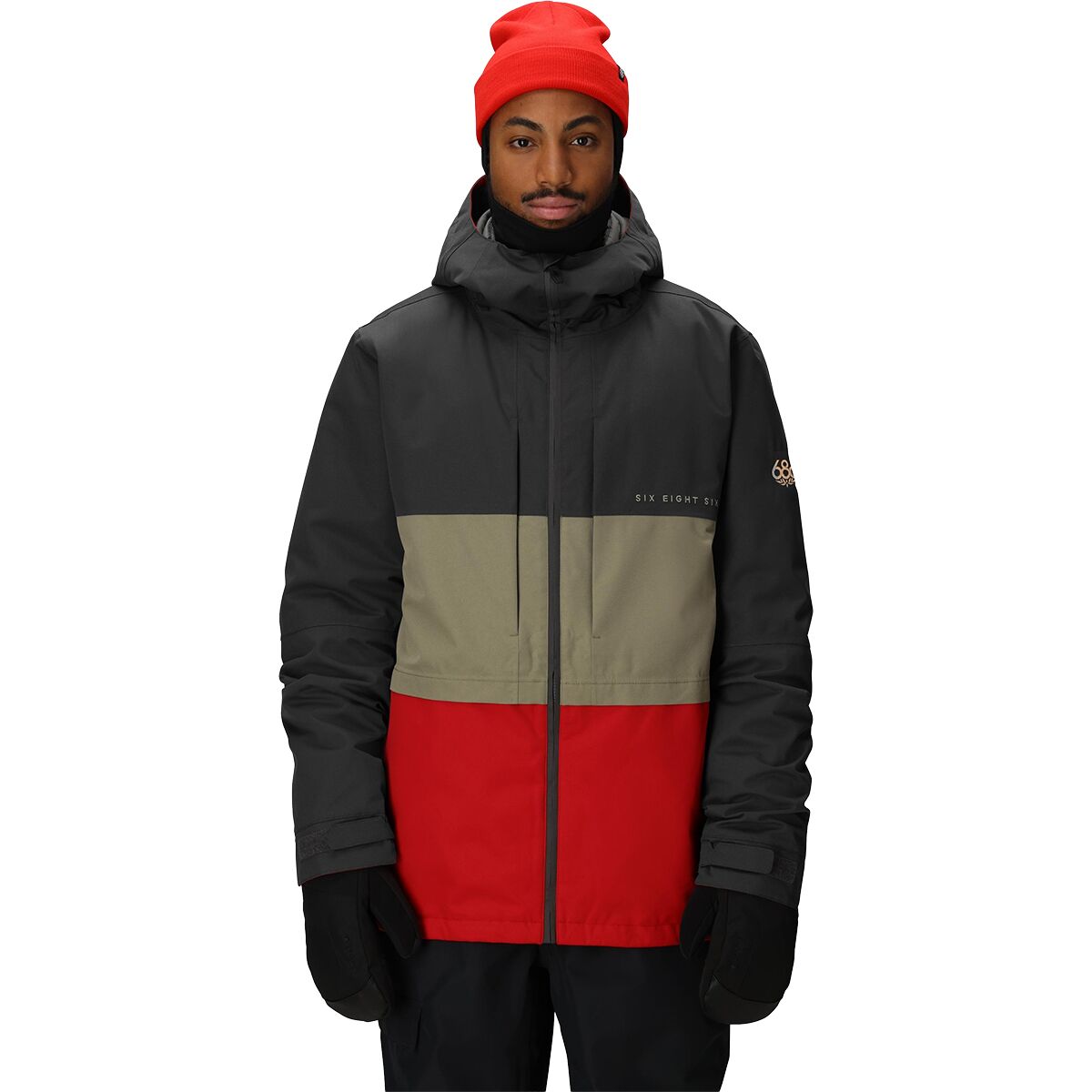 686 Men's Smarty 3-in-1 Form Jacket in Charcoal Colorblock - Size: Small