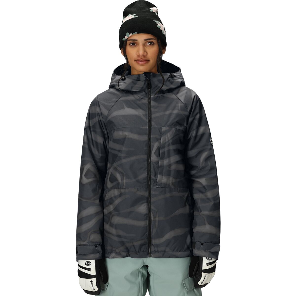 686 686 Women's Athena Insulated Jacket in Black Vapors - Size: Small - $125.97 at Steep and Cheap