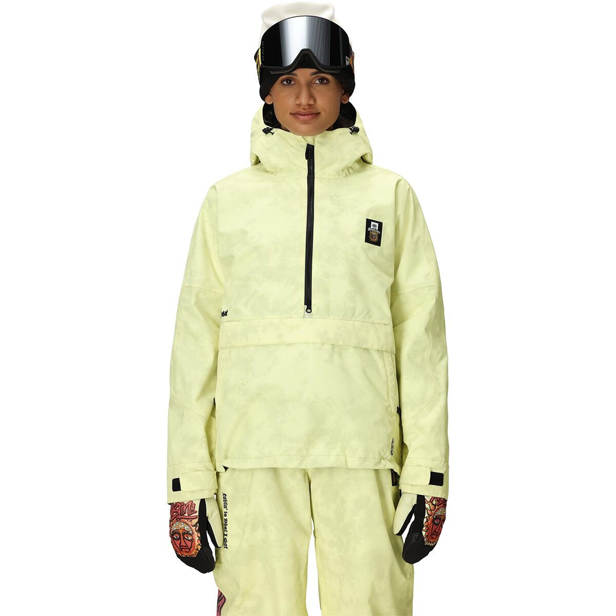 686 686 Women's Sublime Shell Anorak in Sublime Yellow Tie Dye - Size: XS - $179.97 at Steep and Cheap