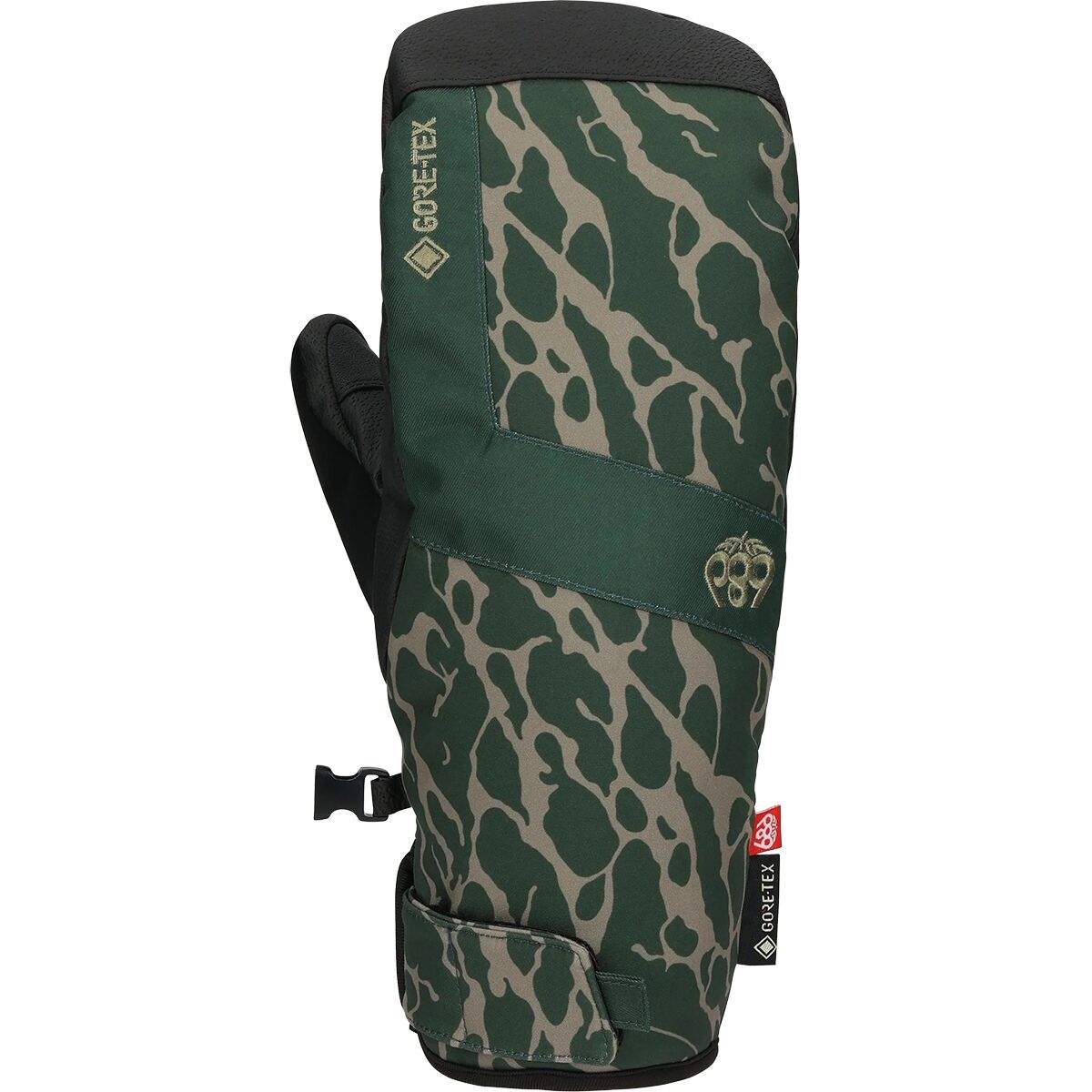 686 Men's GORE-TEX Linear Under Cuff Mitten in Moss Green Fracture - Size: Medium