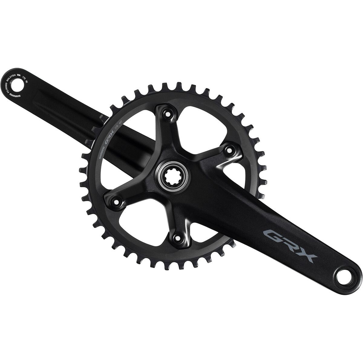 Shimano GRX FC-RX600 1x Crankset in Black - Size: 175mm/40T