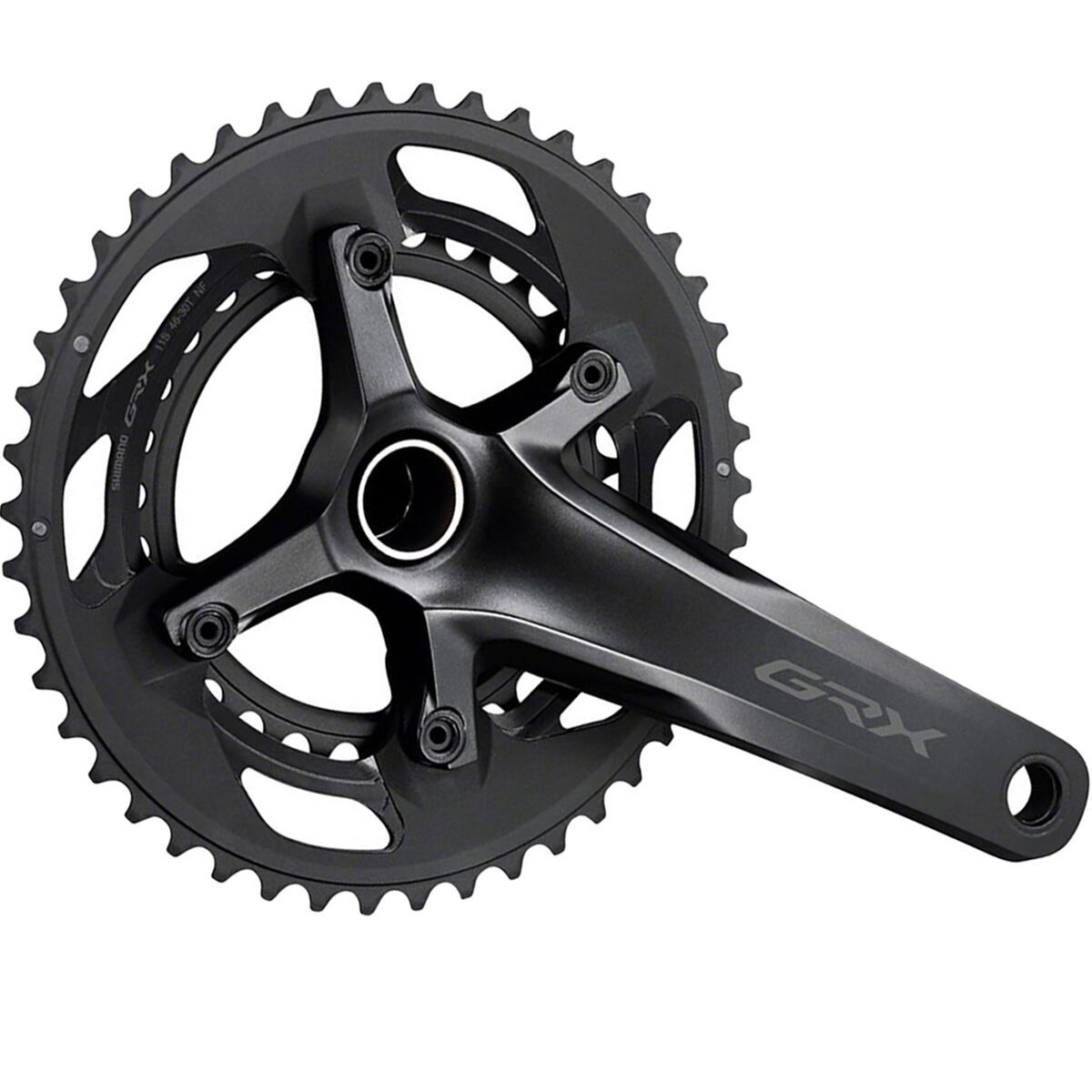 Shimano GRX FC-RX600 Crankset in Black - Size: 172.5mm/30/46