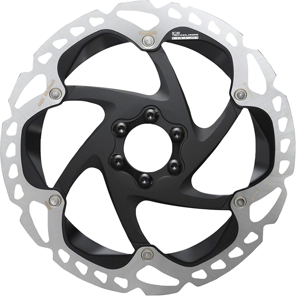 Shimano RT-MT905 Disc Rotor - 6-Bolt in Gray / Black - Size: 180mm