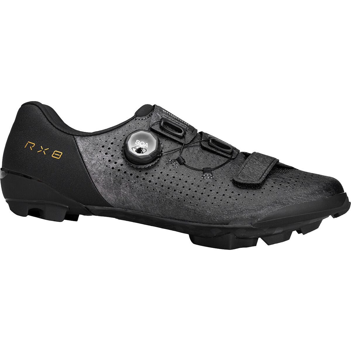 Shimano Men's RX801 Wide Gravel Bike Shoe in Black - Size: 43