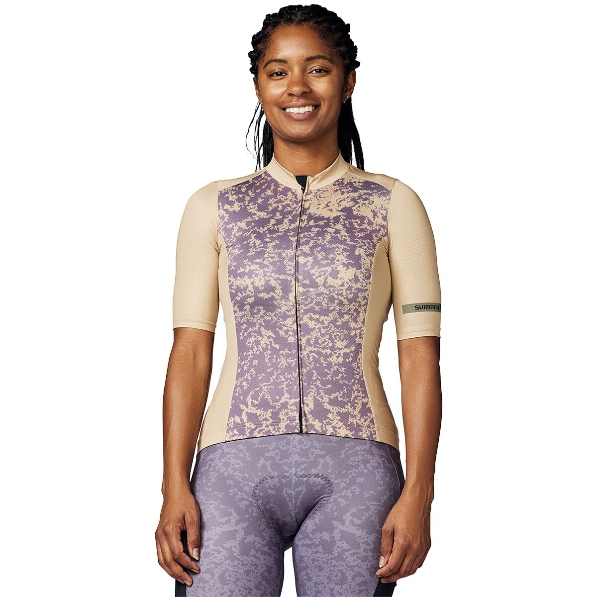 Shimano Shimano Women's Evolve Corsa Short Sleeve Jersey in Feather Beige - Size: Small - $33.00 at Steep and Cheap
