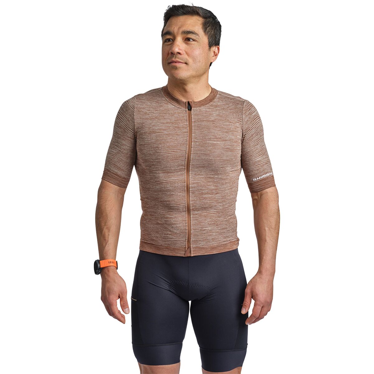 Shimano Men's Evolve Terra Seamless Short Sleeve Jersey in Brown - Size: S/M