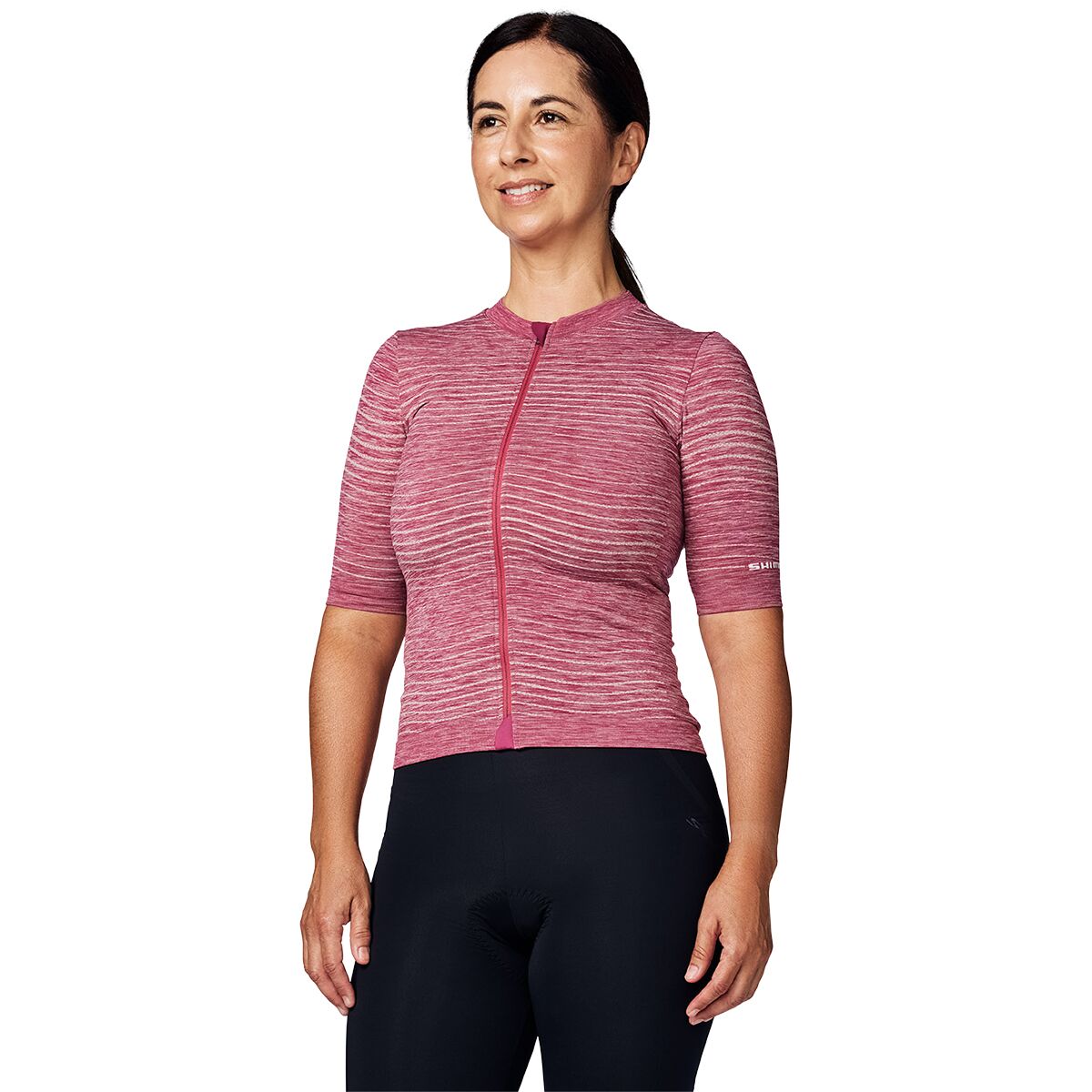 Shimano Shimano Women's Evolve Terra Seamless Short Sleeve Jersey in Magenta - Size: XS/S - $37.50 at Steep and Cheap