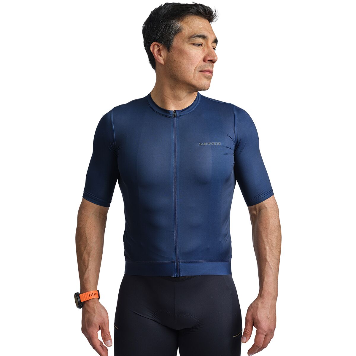 Shimano Men's Stile Short Sleeves Jersey in Navy Blue - Size: Large