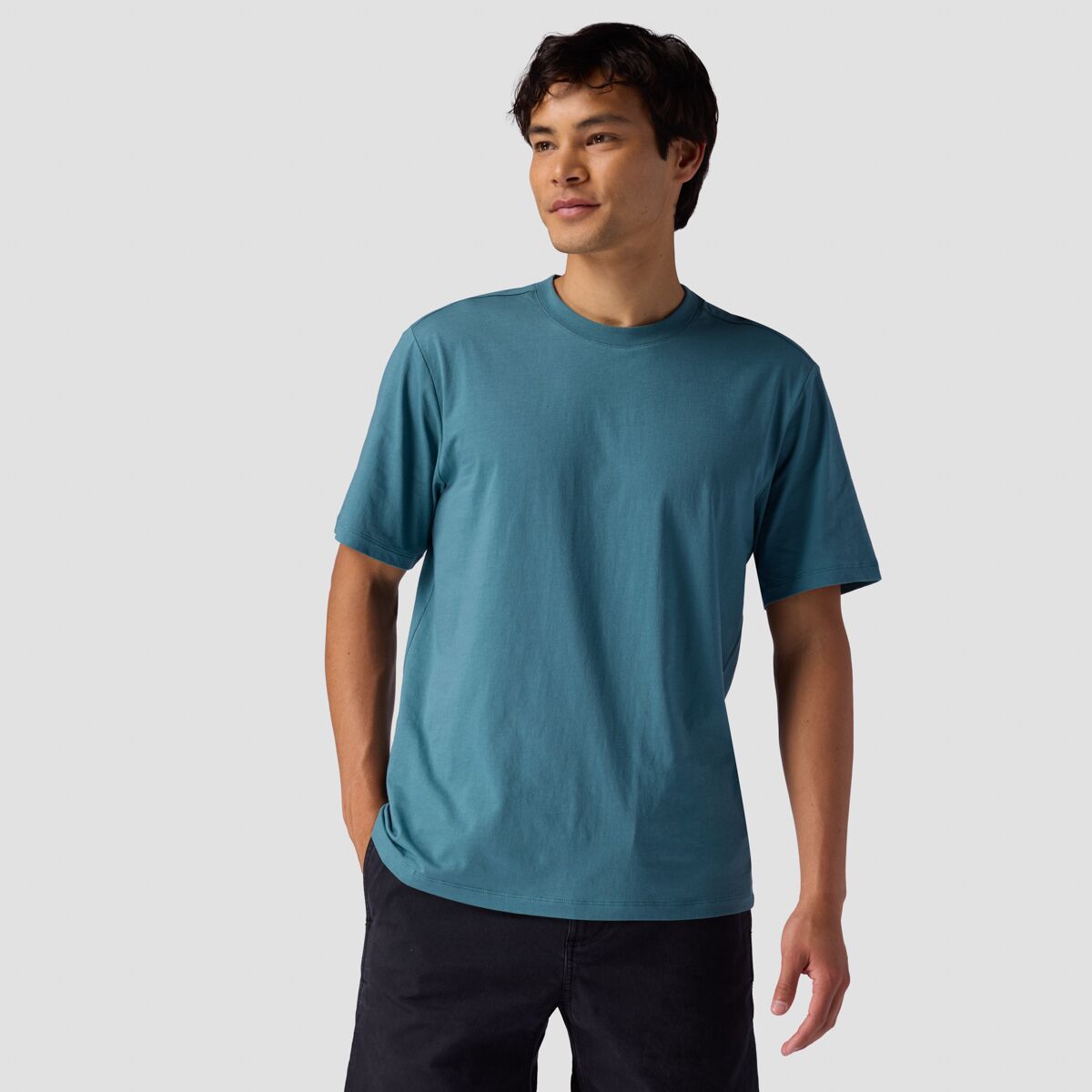 Stoic Men's Solid Relaxed T-Shirt in Dark Olive - Size: Small