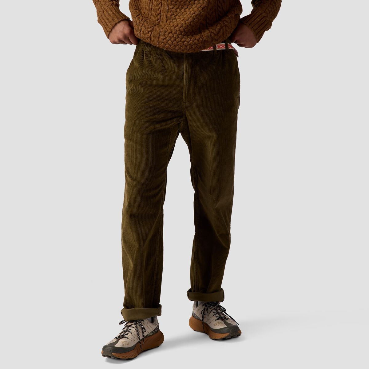 Stoic Men's Corduroy Venture Pant in Dark Olive - Size: XL