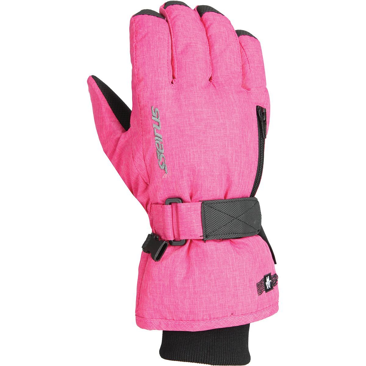 Seirus Heatwave Jr. Stash Glove - Kids' in Black - Size: XL