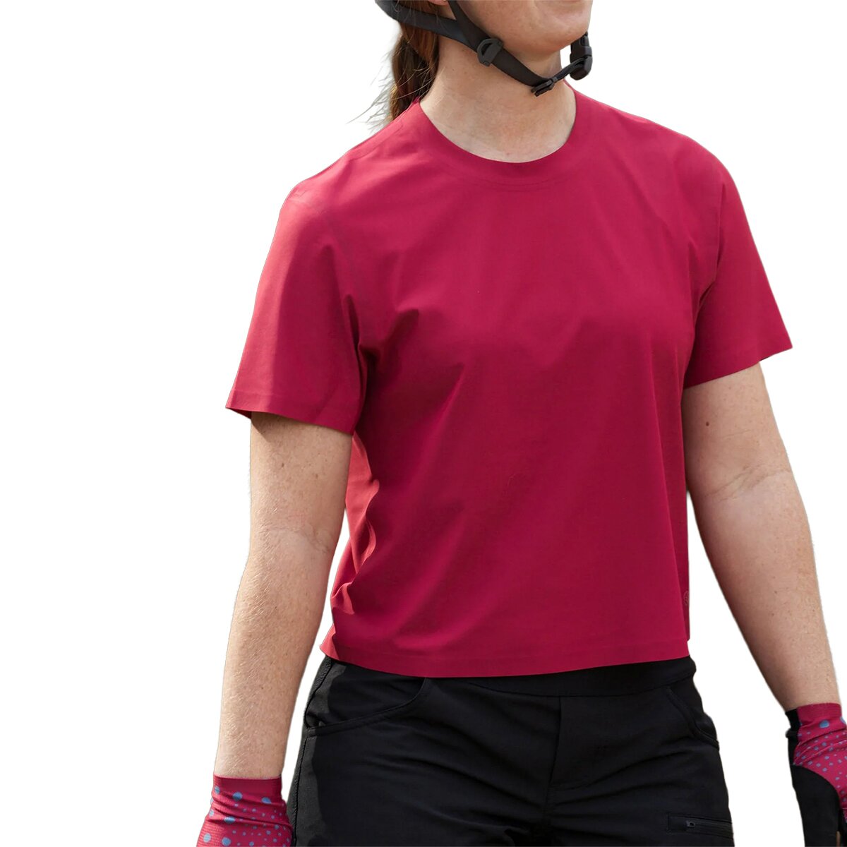 SHREDLY SHREDLY Women's Beyond Tech - Cropped T-Shirt in Raspberry - Size: Small - $40.60 at Steep and Cheap