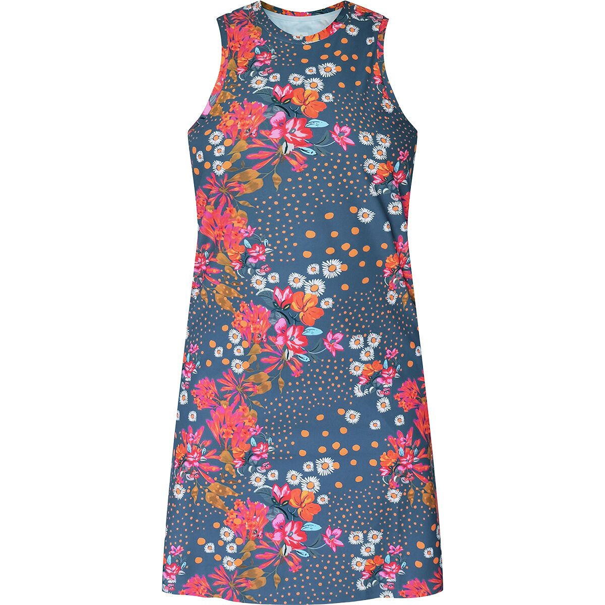 SHREDLY Women's Beyond Tech Cool Down Dress in Flora Azul - Size: XL