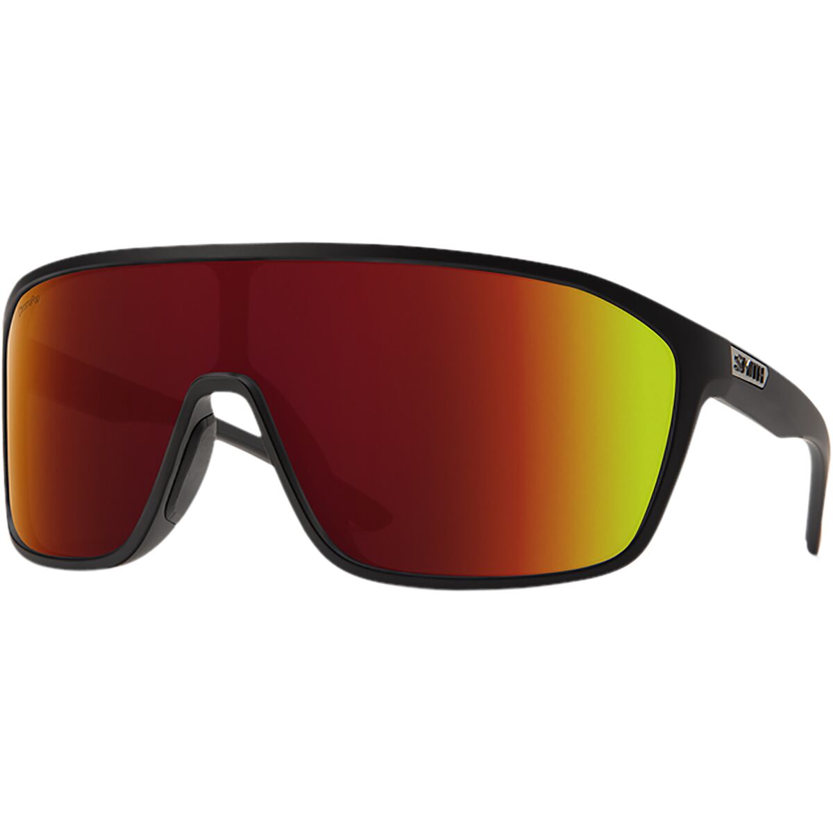 Smith Boomtown ChromaPop Sunglasses in Matte Black / ChromaPop Red Mirror