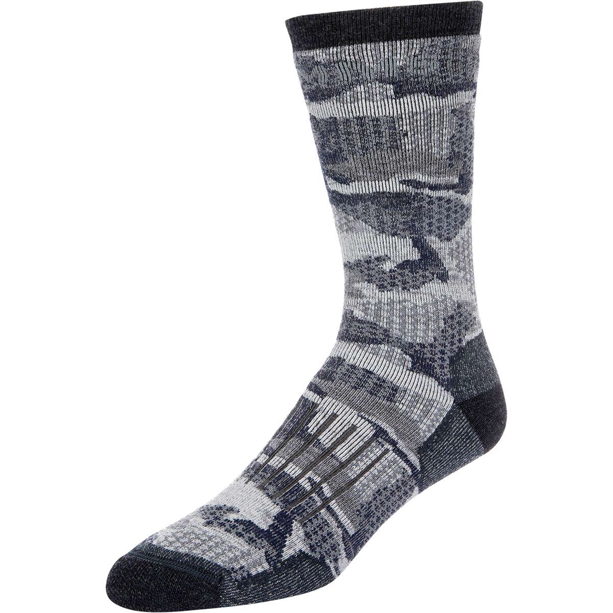 Simms Women's Merino Midweight Hiker Sock in Hex Flo Camo Admiral - Size: Large