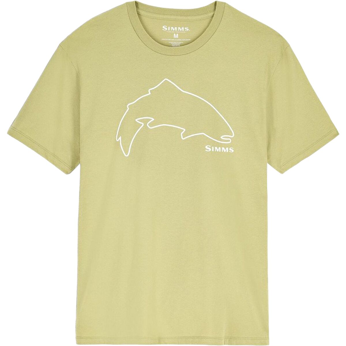 Simms Men's Trout Outline T-Shirt in Tent Green - Size: Large