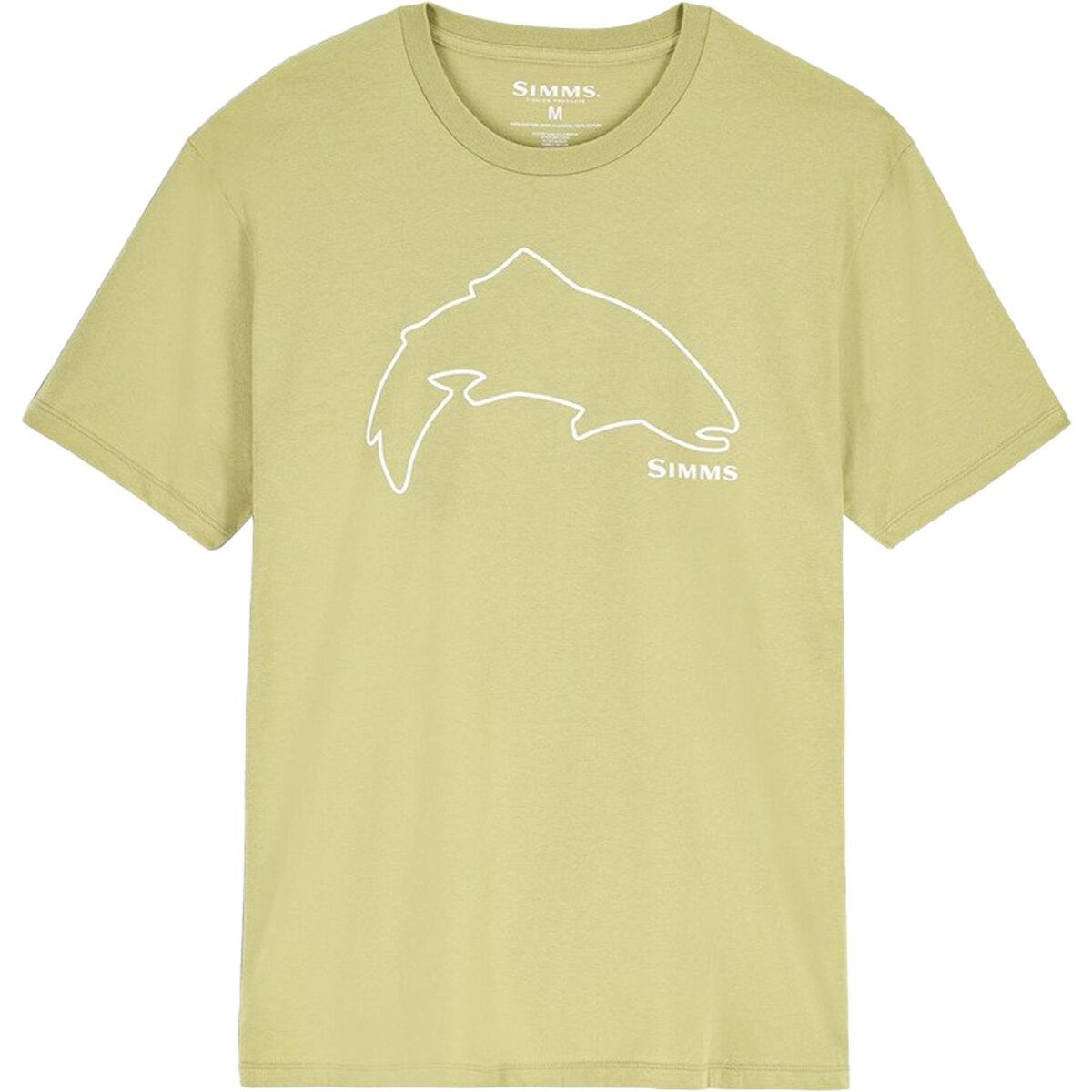 Simms Men's Trout Outline T-Shirt in Tent Green - Size: Large