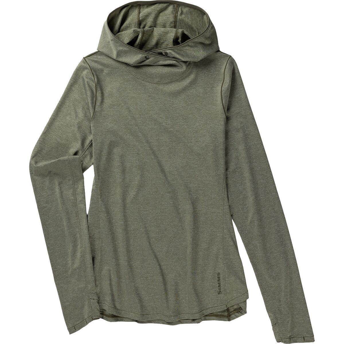 Simms Simms Women's Bugstopper Solarflex Hoodie in Loden Heather - Size: Large - $50.00 at SteepandCheap.com