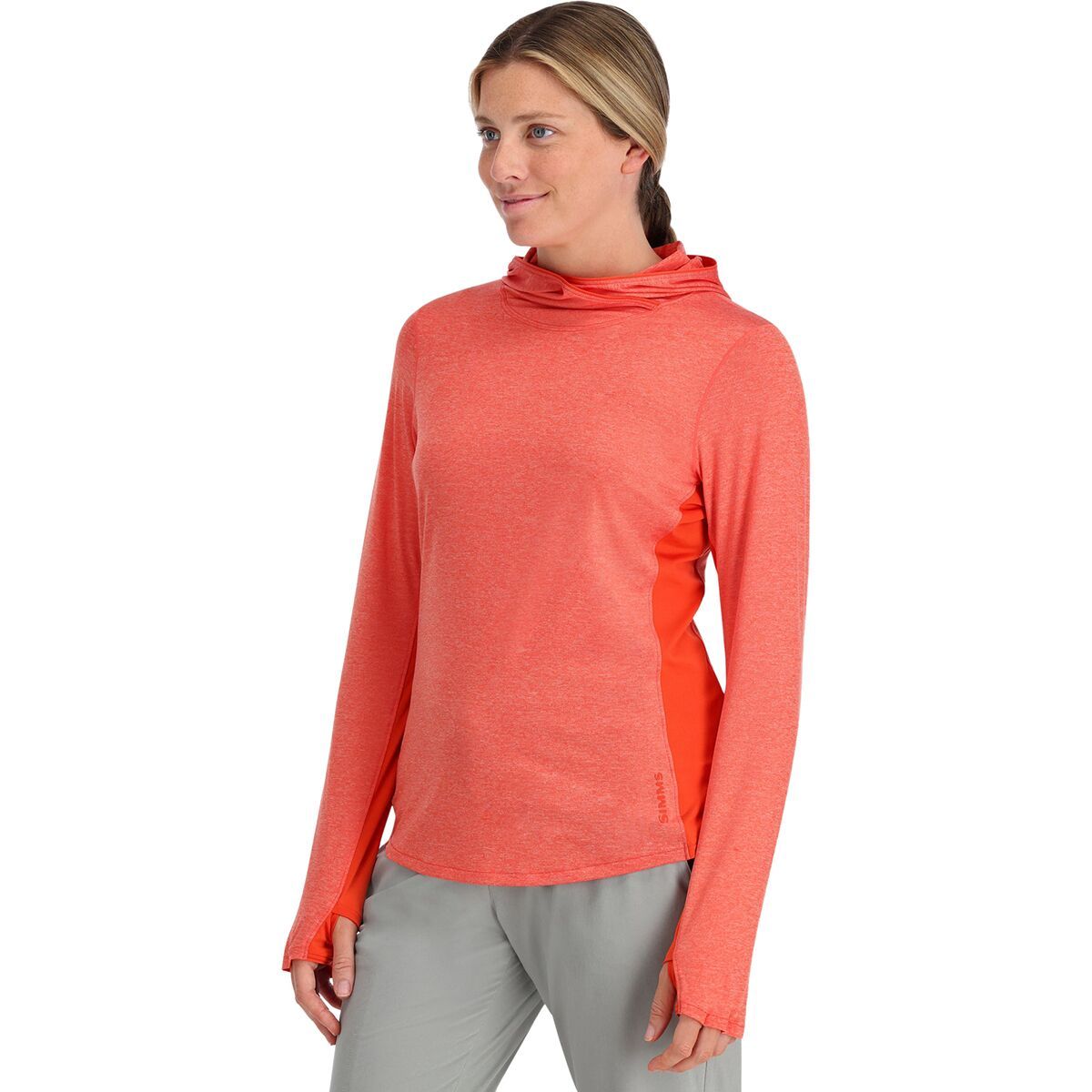 Simms Women's Solarflex Hoodie in Cinder Heather - Size: Small