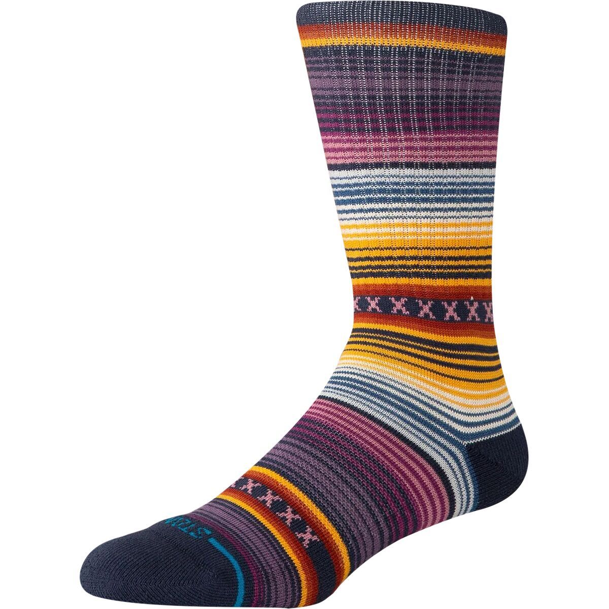 Stance Curren ST Crew Staple Sock in Grape - Size: Large